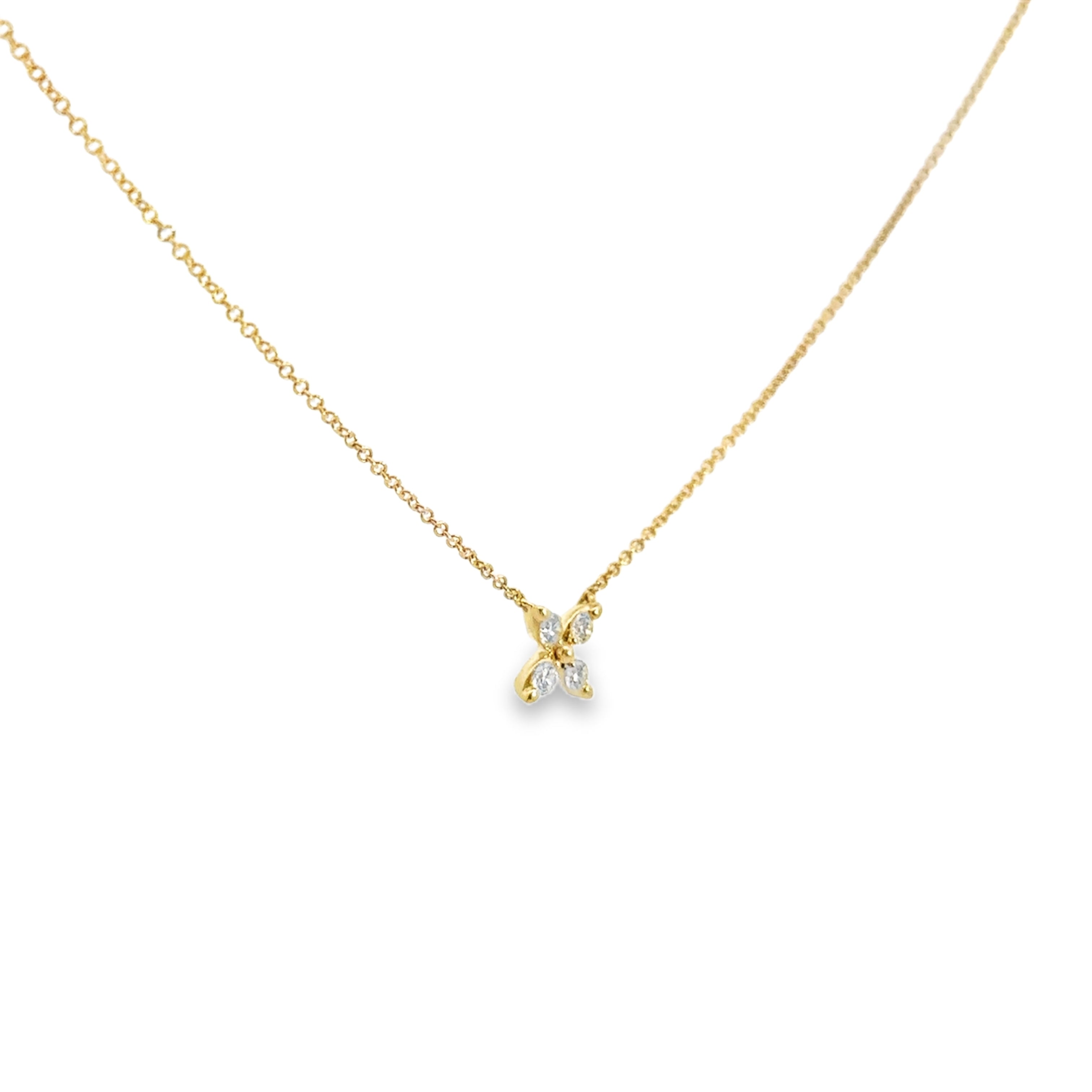 side view diamond adjustable necklace