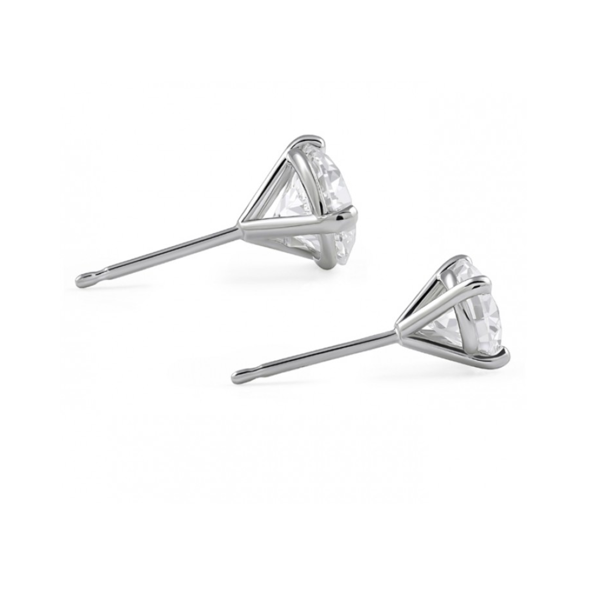 14K White Gold 5 1/2 CTW. Lab-Grown Diamond Martini Stud Earrings