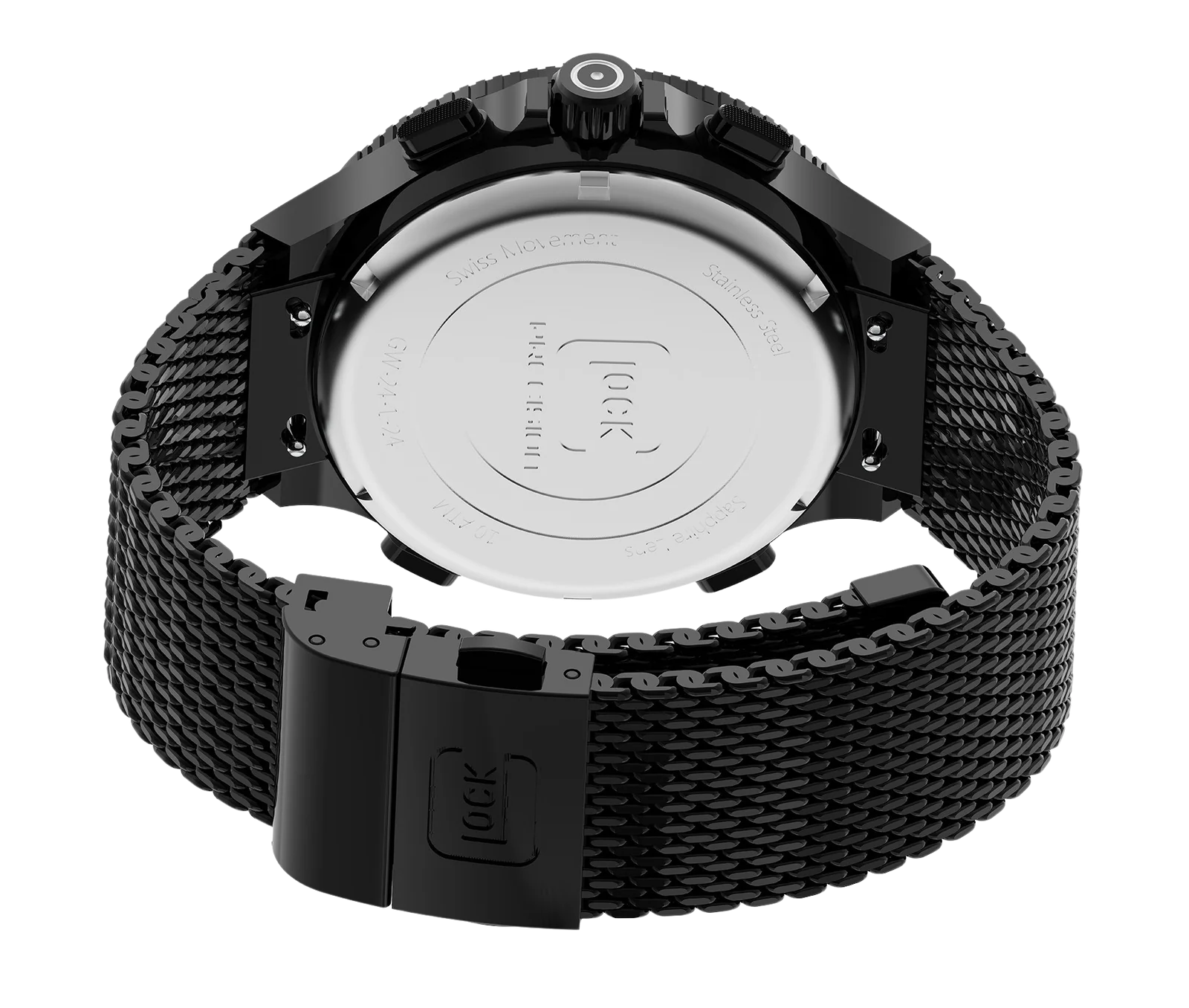 Modern Sunblasted Stainless Steel Glock Watch