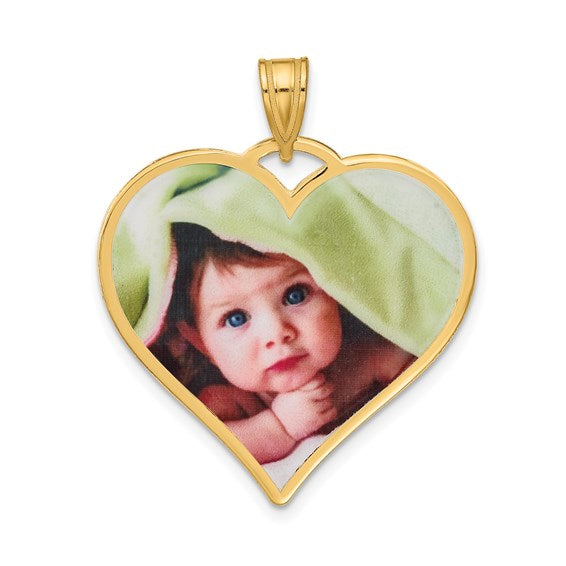 Sterling Silver CUSTOMIZABLE Heart-Frame Photo Pendant