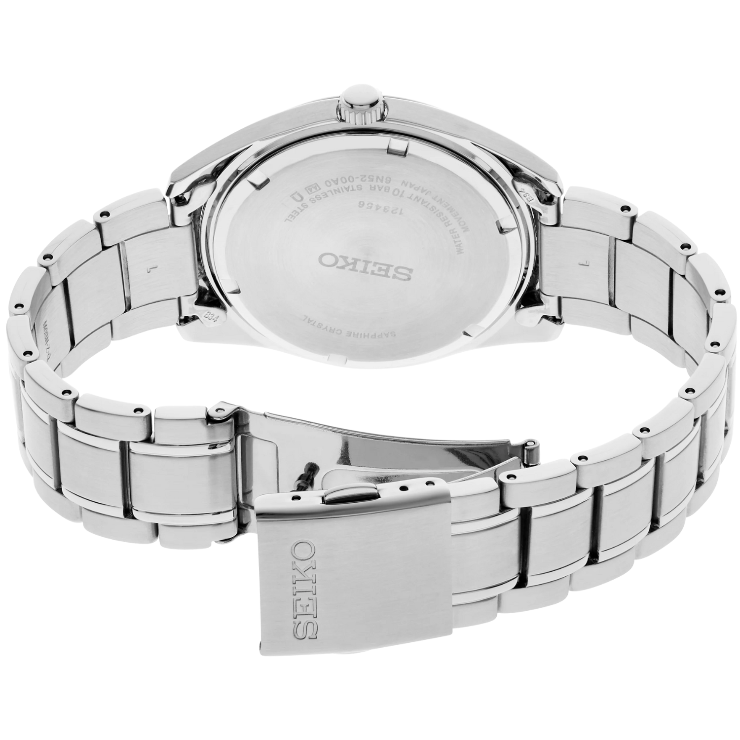 SEIKO Essentials Men's Quartz Stainless Steel Green Dial Watch