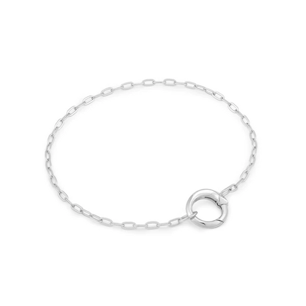 Ania Haie Sterling Silver Mini Link Charm Chain Connector Bracelet