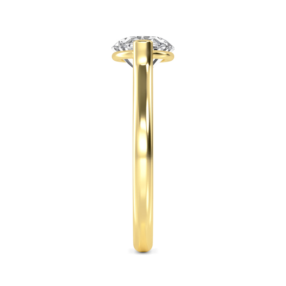 14K Yellow Gold 3.07CT. Lab-Grown Diamond Oval East-to-West Ring