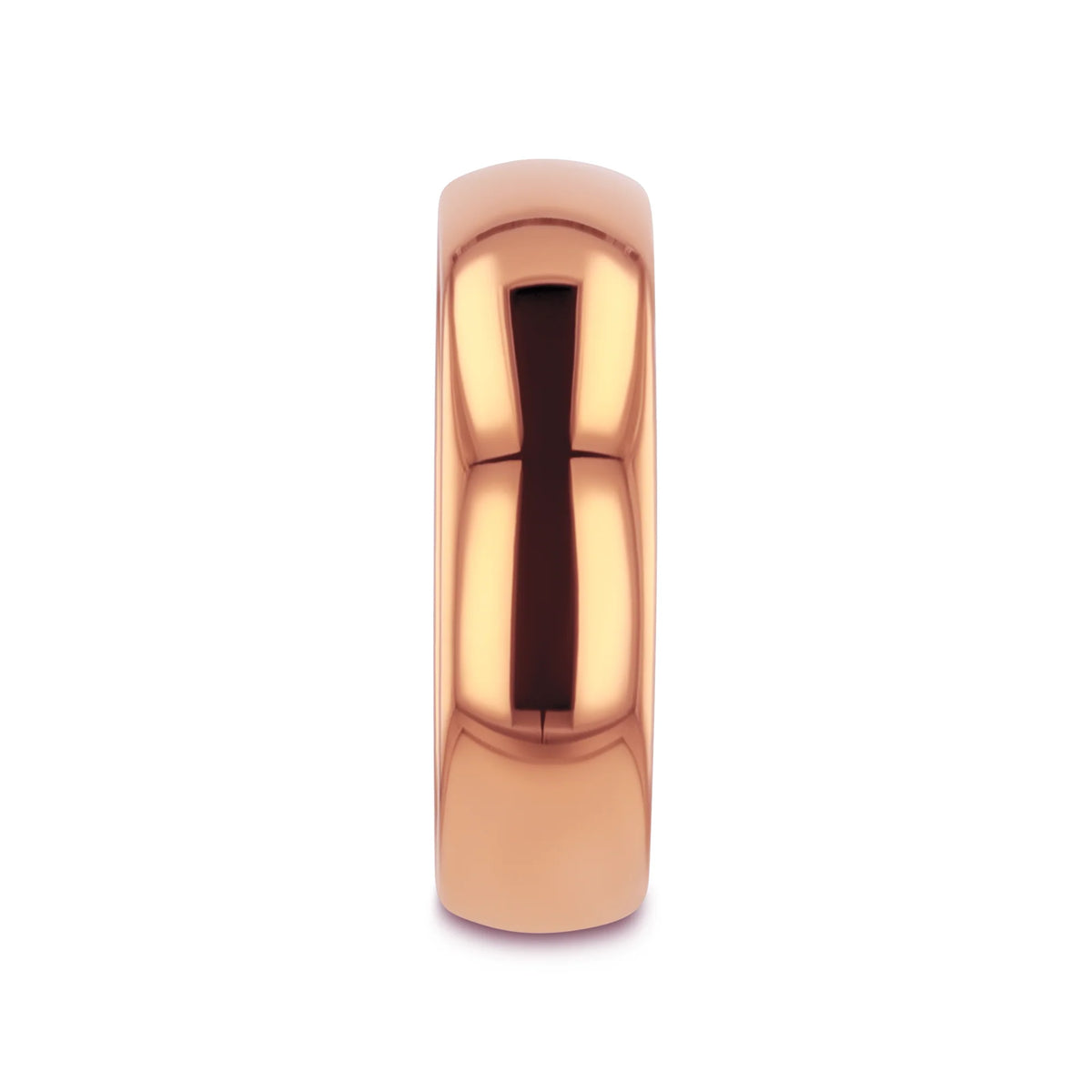 Thorsten "SOL" 6MM Traditional Domed Rose Gold Plated Tungsten Carbide Band
