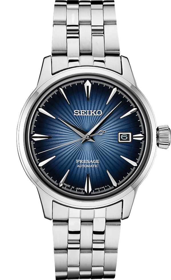 SEIKO MEN'S AUTOMATIC PRESAGE Cocktail Time Blue-Dial Watch