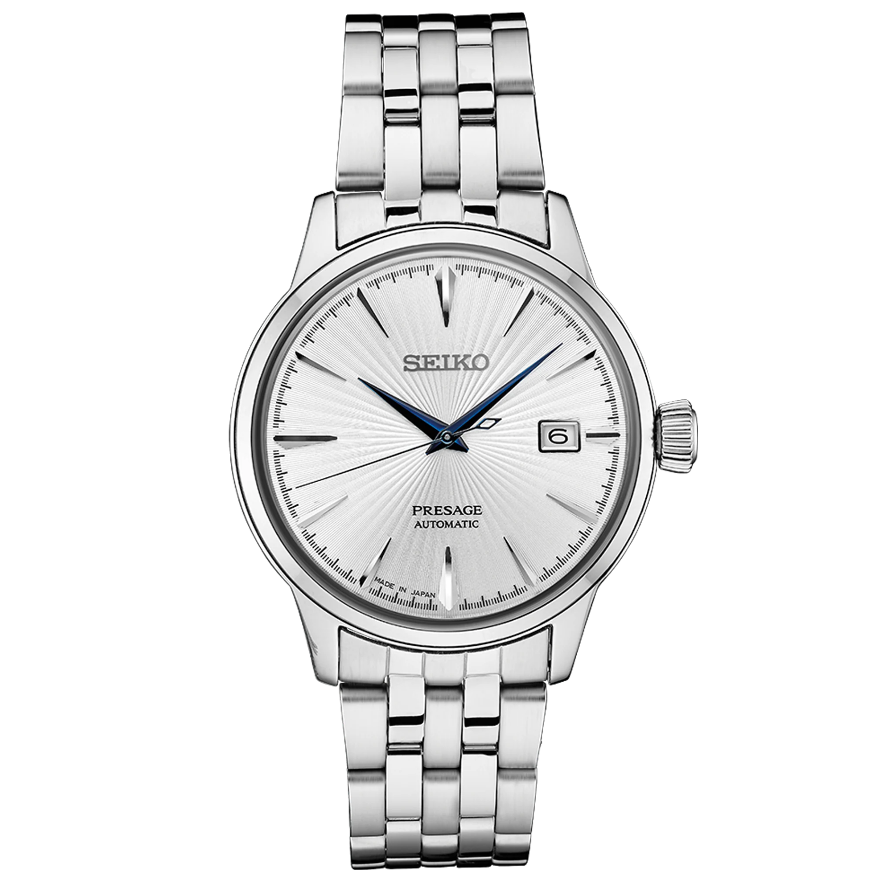 SEIKO MEN'S AUTOMATIC PRESAGE Cocktail Time Silver-Dial Watch