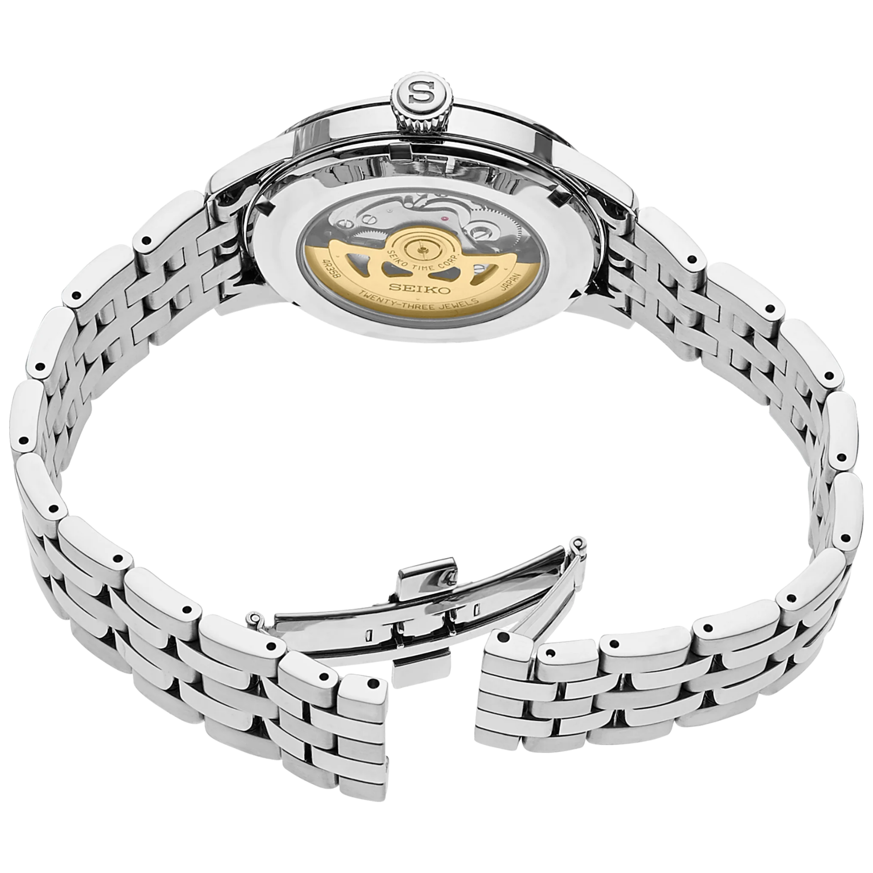 SEIKO MEN'S AUTOMATIC PRESAGE Cocktail Time Silver-Dial Watch