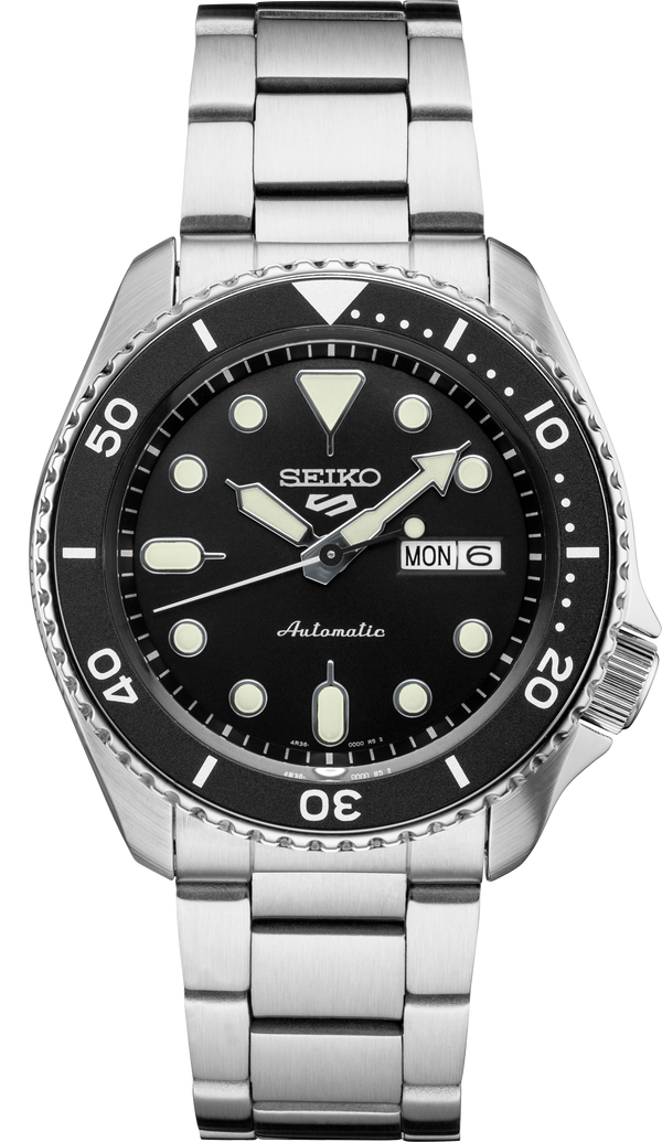 SEIKO MEN'S 5 SPORTS Automatic Black-Dial Watch