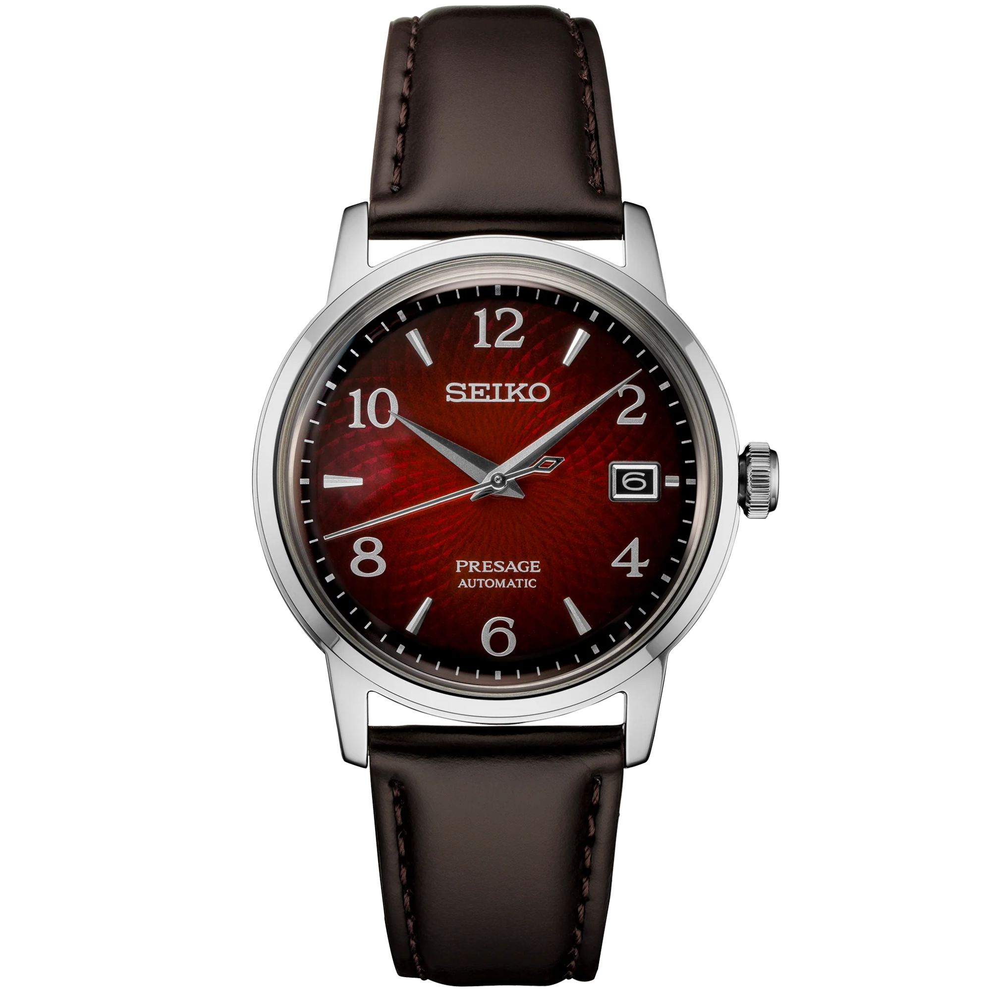 SEIKO MEN'S PRESAGE COCKTAIL TIME AUTOMATIC RED DIAL WATCH