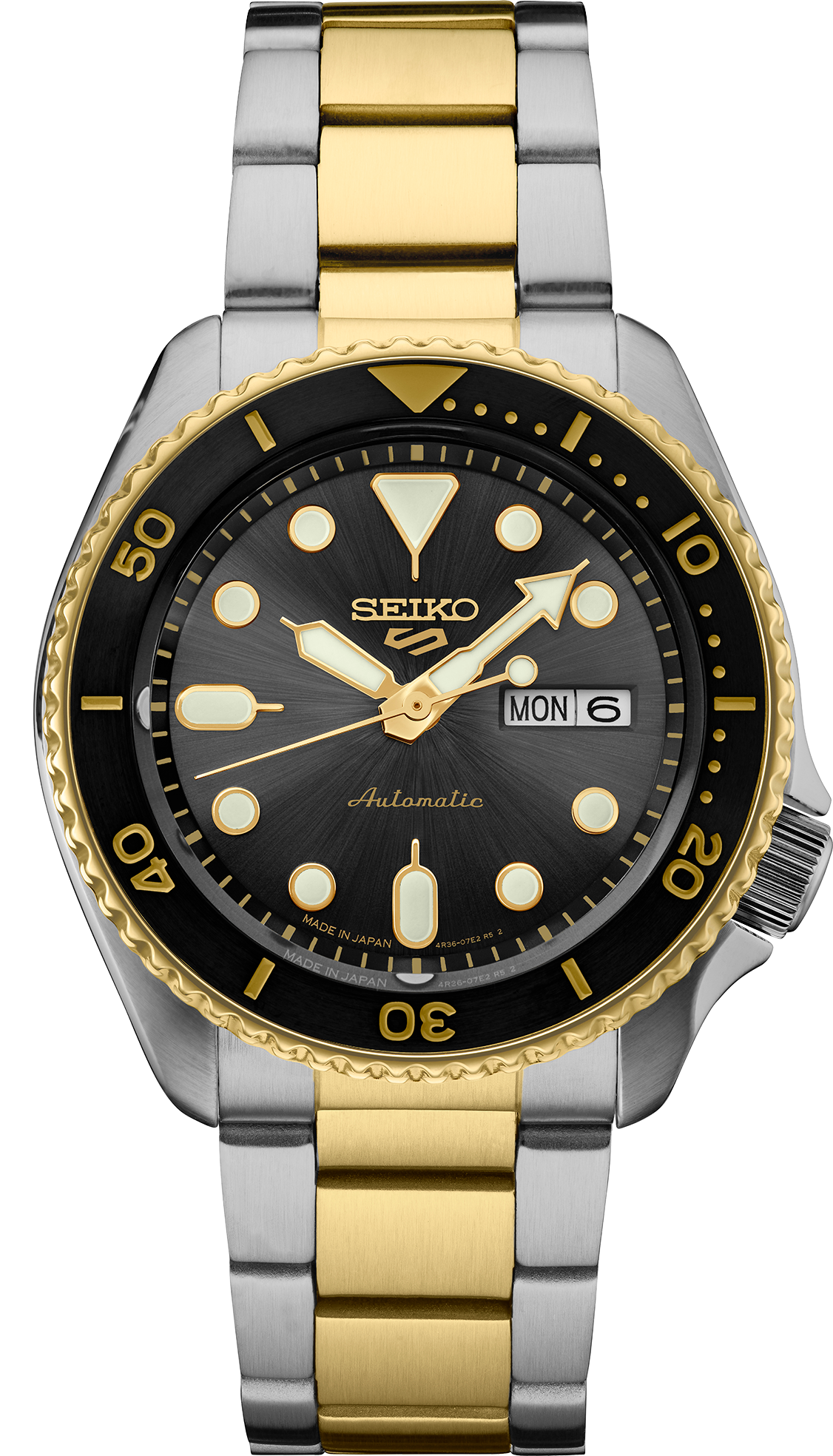 SEIKO MEN'S 5 SPORTS Automatic Gray-Dial & Two-Tone Watch