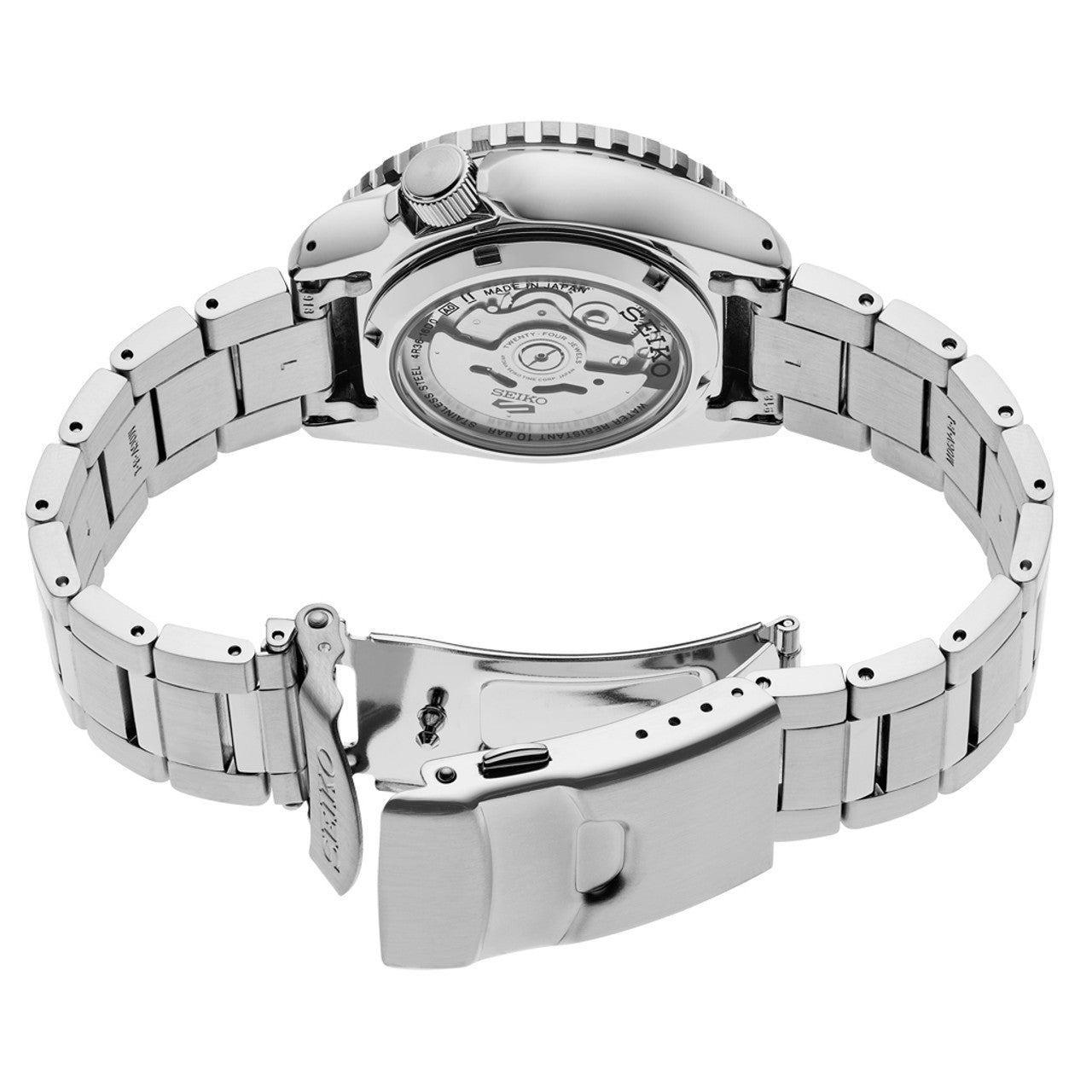 SEIKO MEN'S 5 Sports Automatic Black Dial Watch