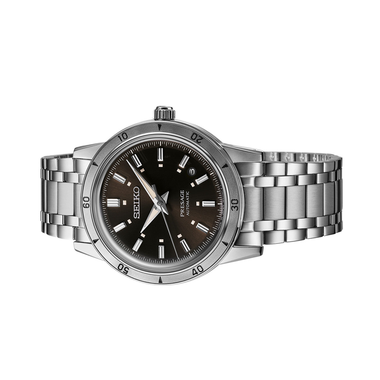 Alternate View SEIKO Presage 60s Style Automatic with Black Dial