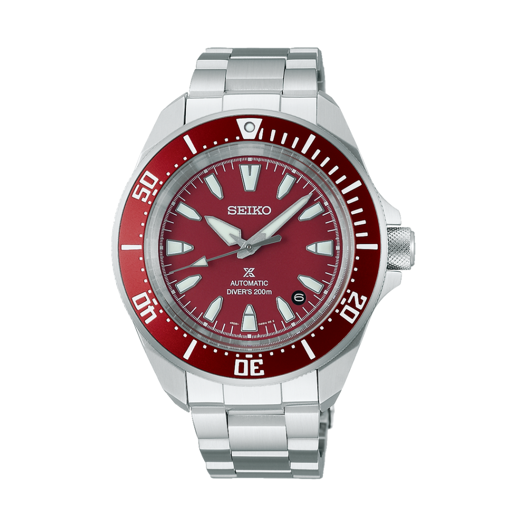 SEIKO MEN'S PROSPEX Sea Automatic Diver's 200M Burgundy Dial Watch