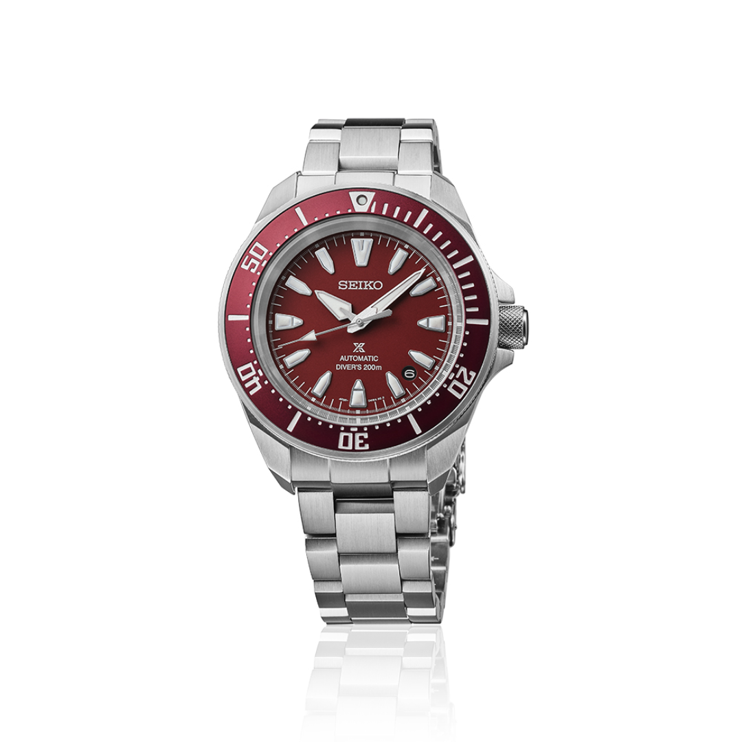 SEIKO MEN'S PROSPEX Sea Automatic Diver's 200M Burgundy Dial Watch