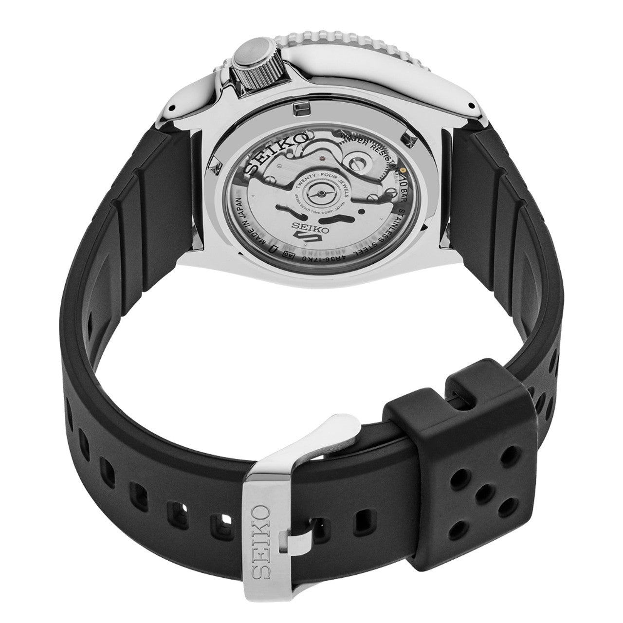 Clasp View SEIKO 5 Sports SKX Series with Orange Dial