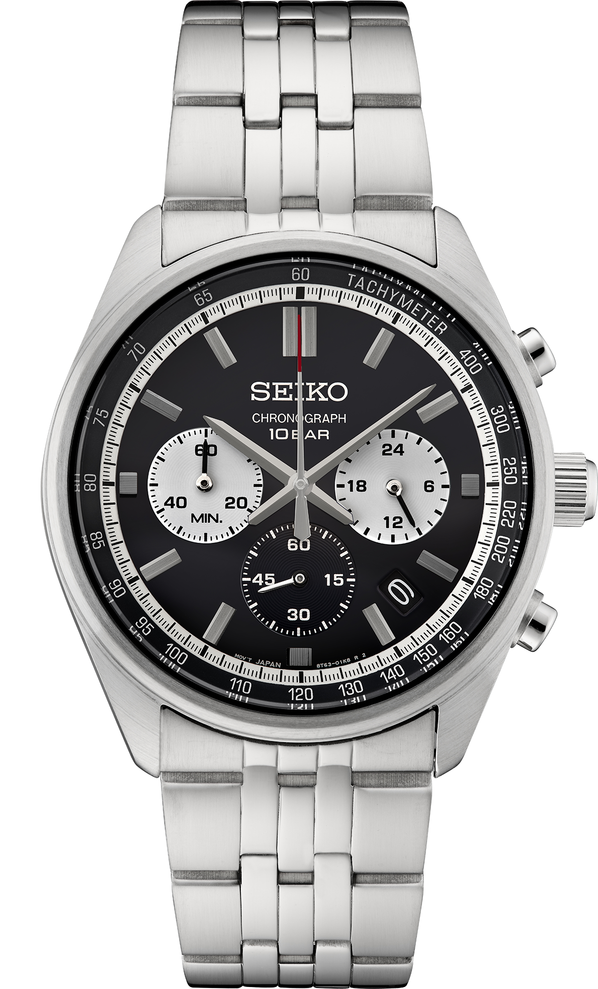 SEIKO MEN'S ESSENTIALS Black-Dial Chronograph Motorsports Watch