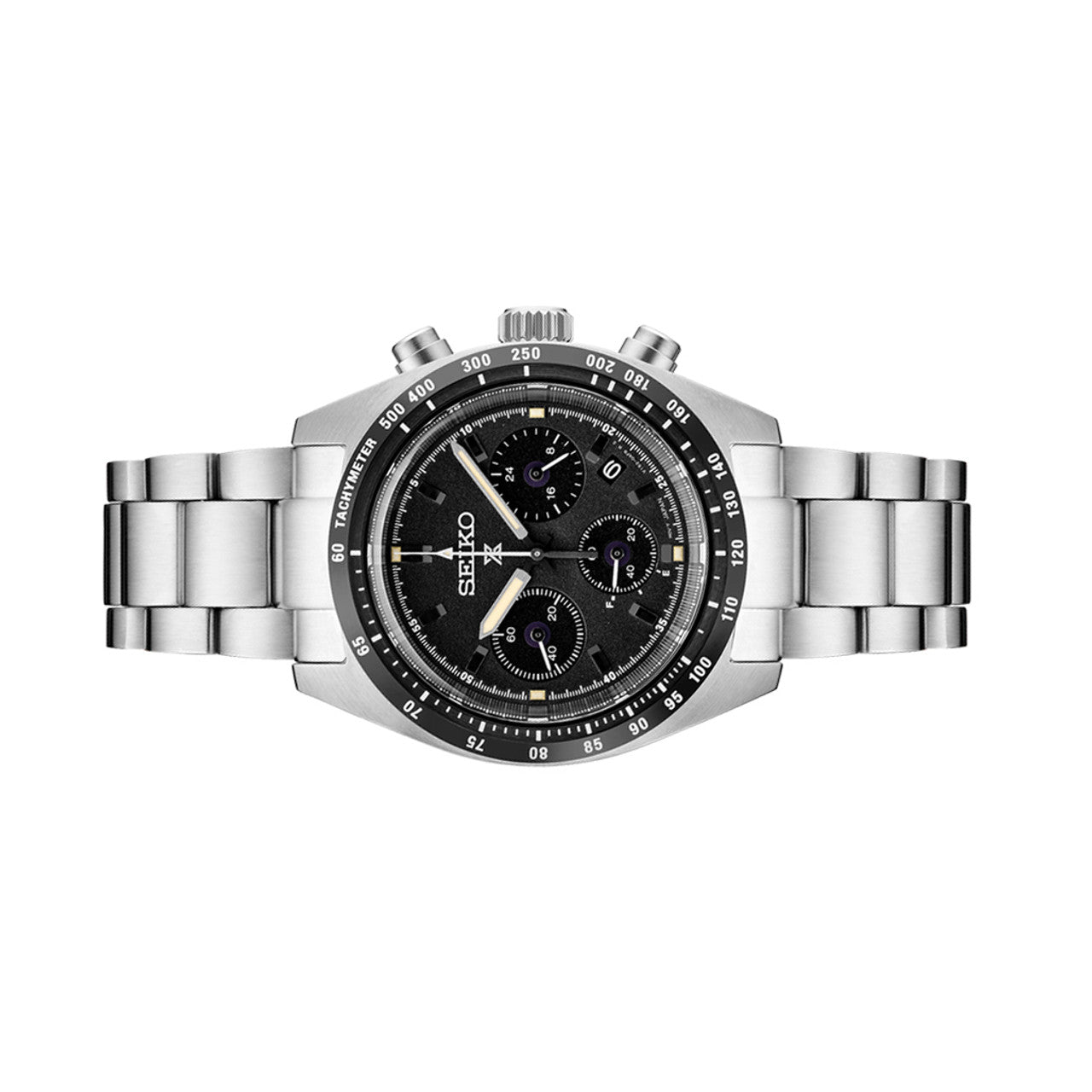 Alternate View SEIKO Seiko Prospex Speedtimer Solar Chronograph with Black Dial