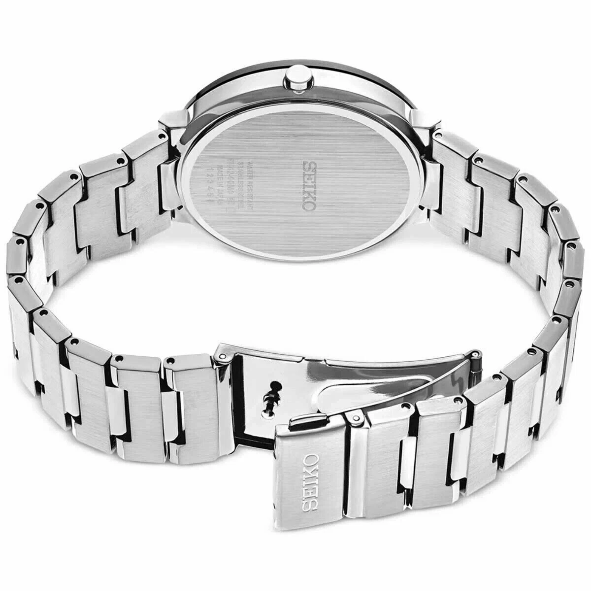 SEIKO MEN'S ESSENTIALS Contemporary Black Sunray Dial Watch