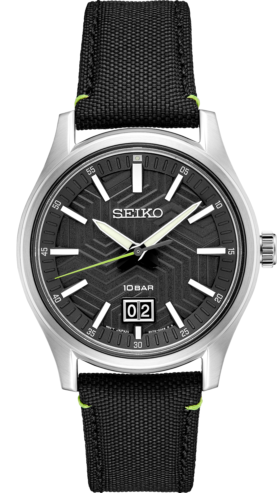 SEIKO MEN'S ESSENTIALS Geometric "Streetwear" Blacked-Out Dial Watch