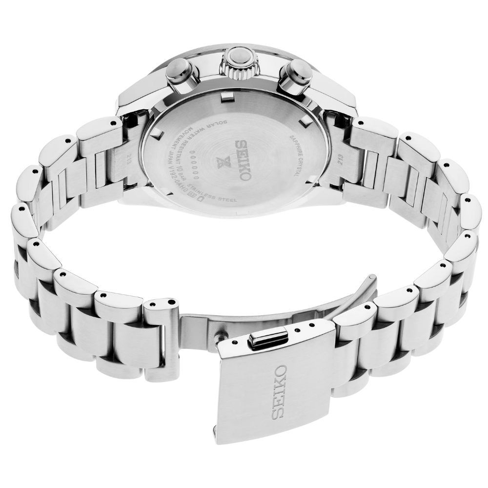 SEIKO Prospex Men's Speedtimer Solar Chronograph Silver Dial Watch