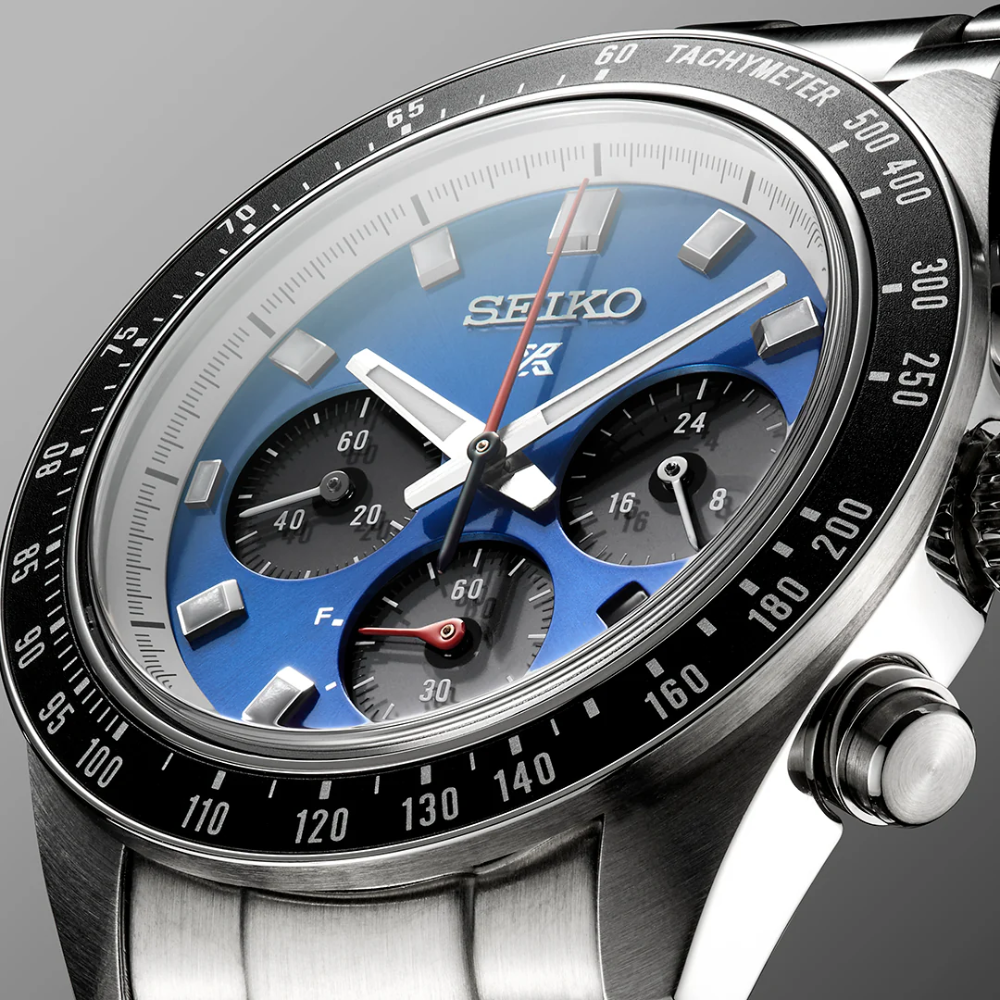 SEIKO Prospex Men's Speedtimer Solar Chronograph Blue Dial Watch
