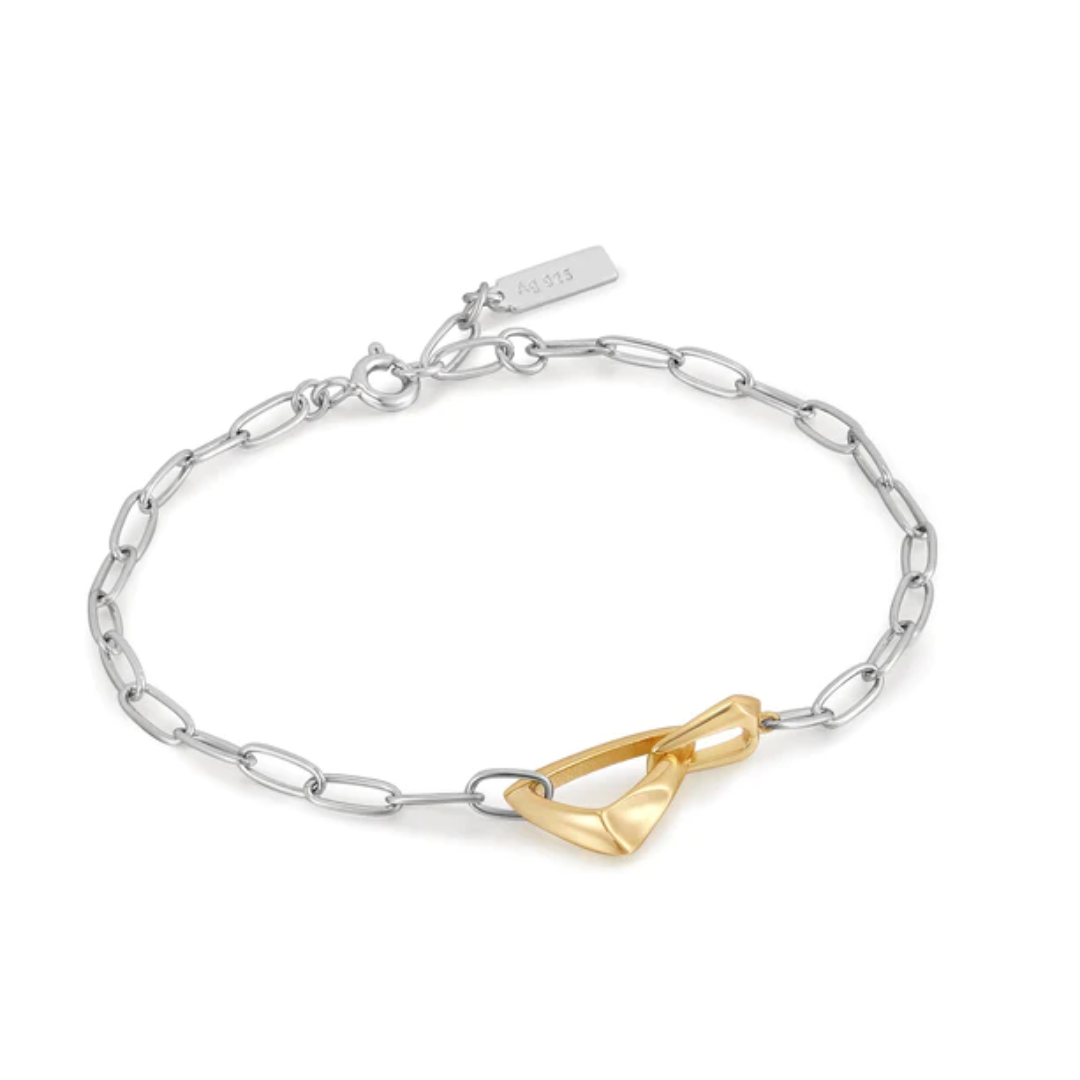 Ania Haie Sterling Silver Two-Tone Arrow Link Chunky Chain Bracelet