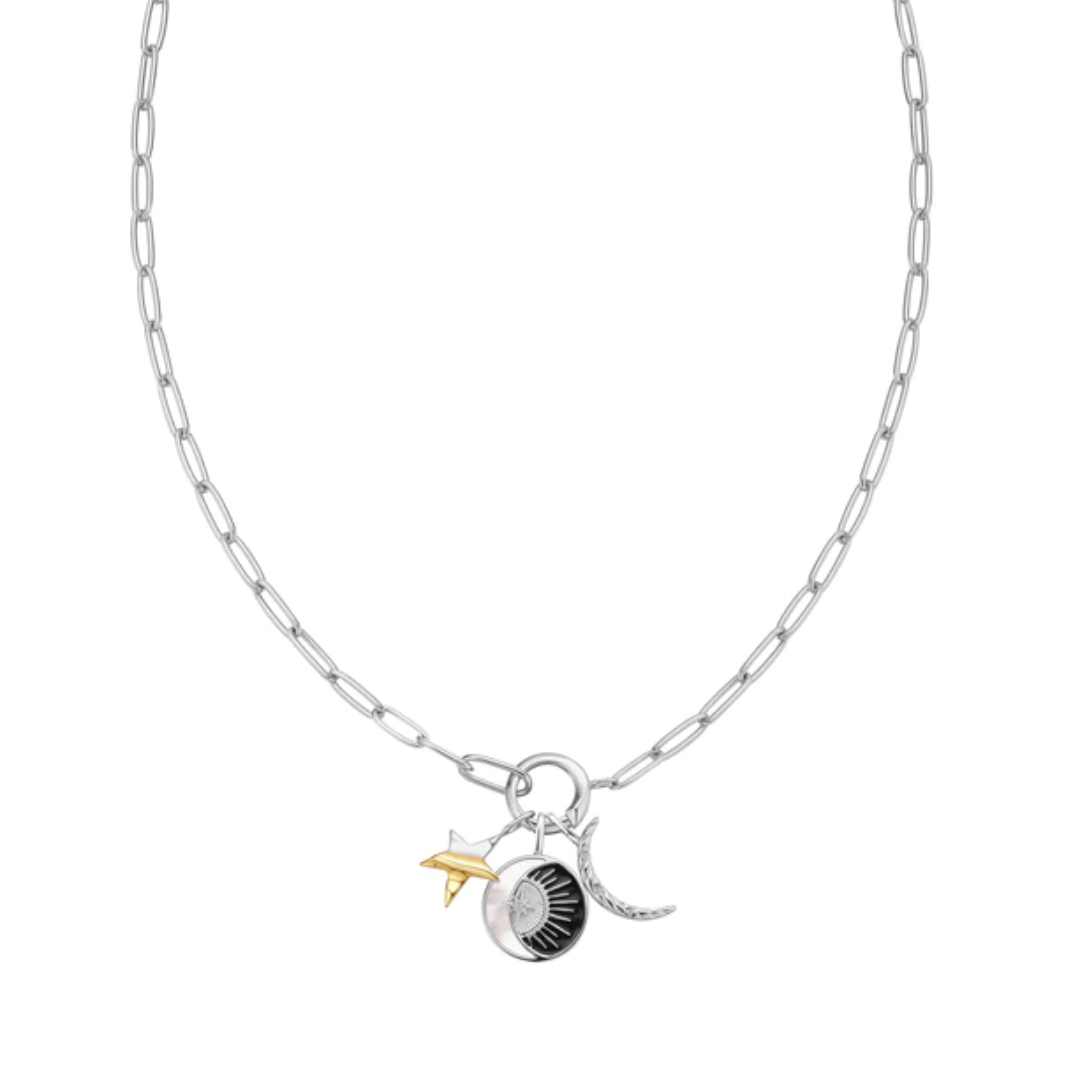 Ania Haie Sterling Silver Link Charm Chain Connector Necklace