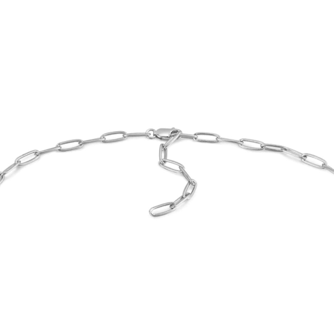 Ania Haie Sterling Silver Link Charm Chain Connector Necklace