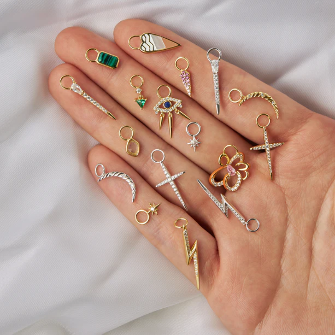Ania Haie Gold-Plated Sparkle Bar Earring Charm