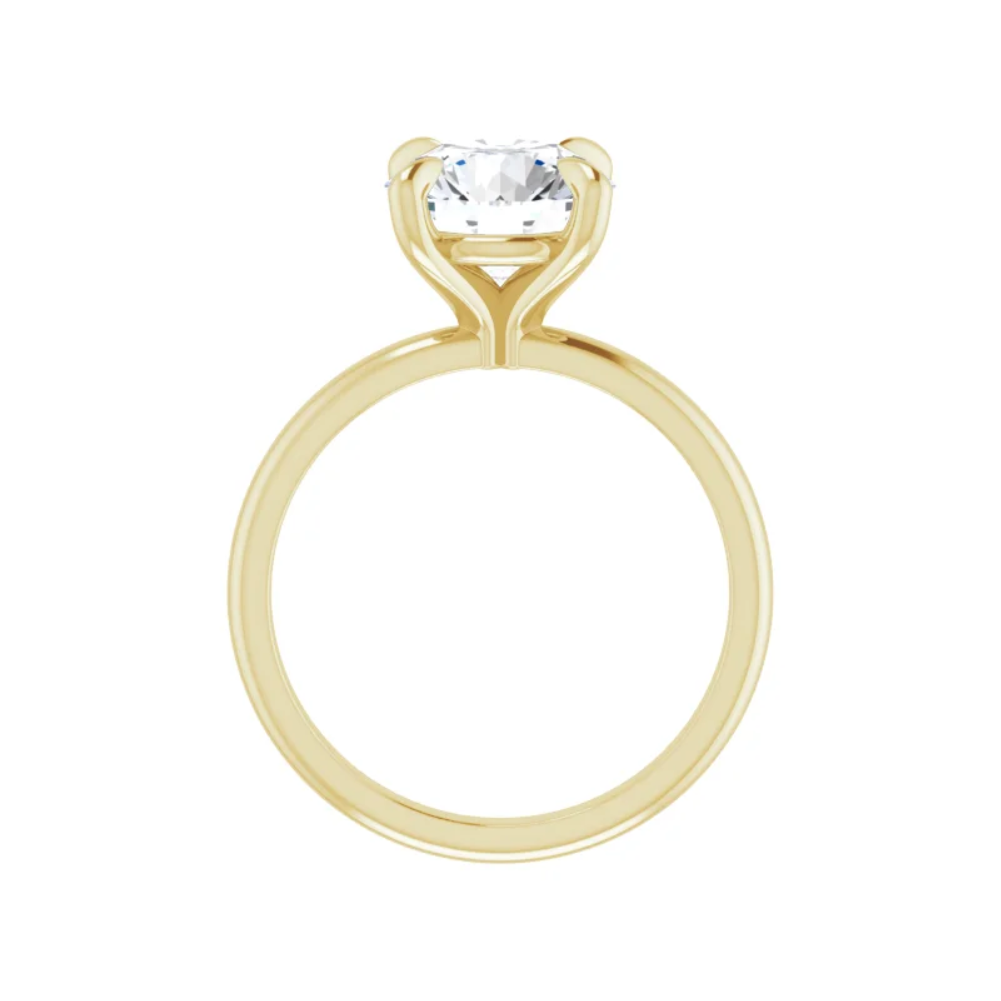 14K Yellow Gold Round 2-1/2CT. Lab-Grown Diamond Solitaire Engagement Ring