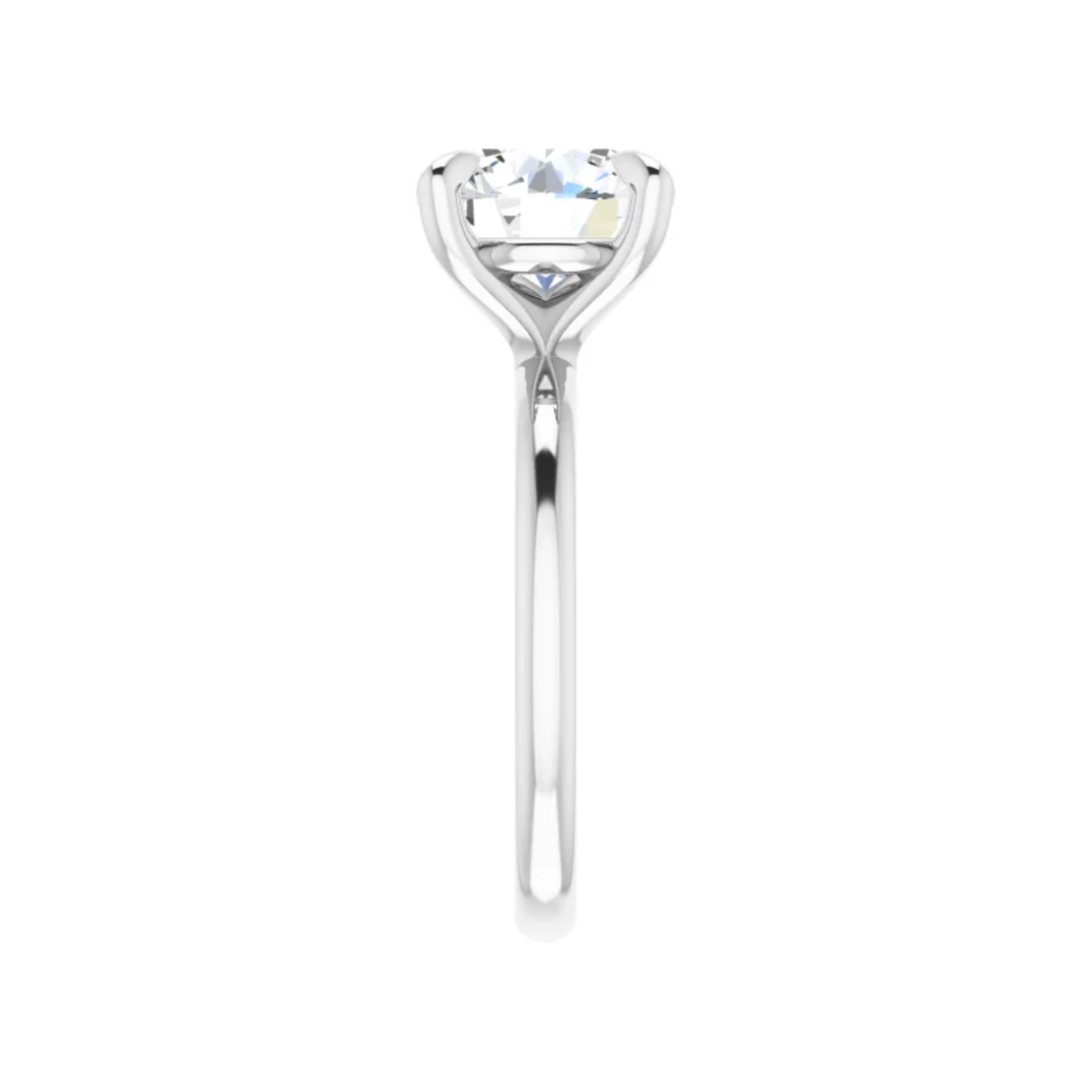 14K White Gold Round 3CT. Lab-Grown Diamond Solitaire Engagement Ring