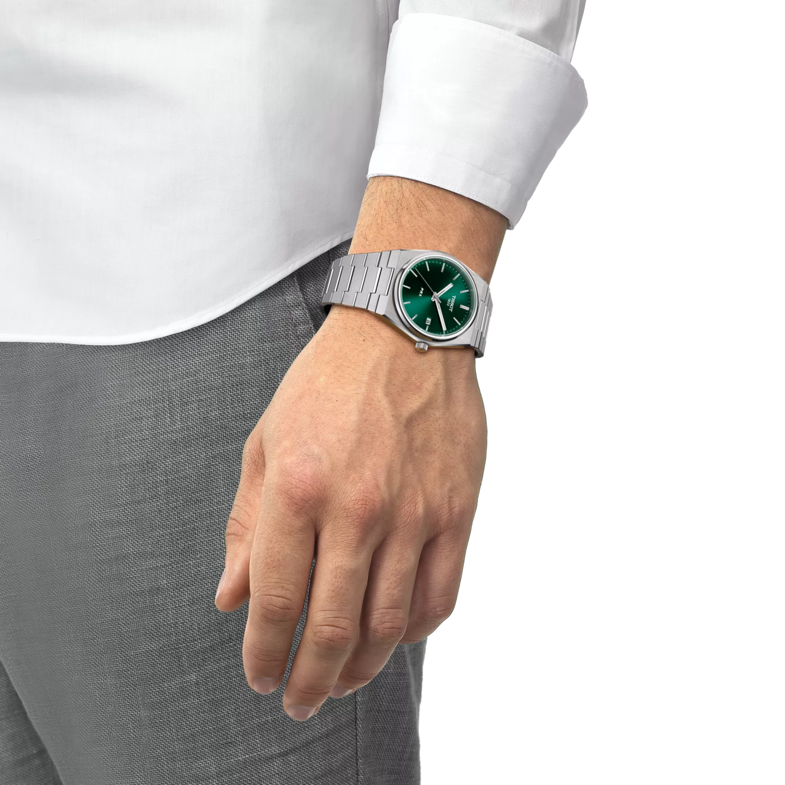 Tissot PRX 40mm Men's Stainless Steel Quartz Green Dial Watch