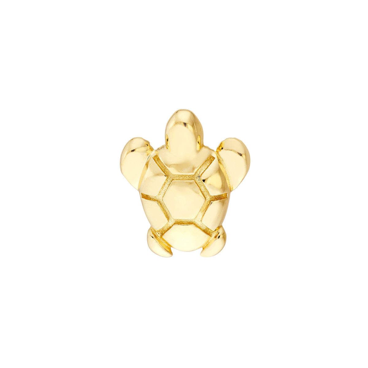 14K Yellow Gold Sea Turtle Stud Earrings