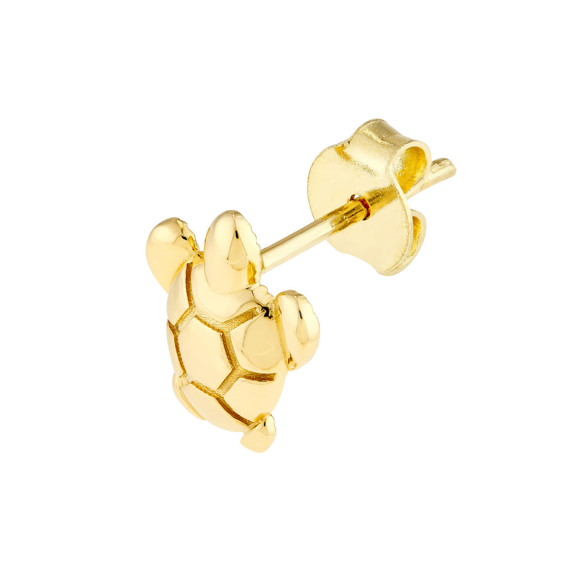 14K Yellow Gold Sea Turtle Stud Earrings