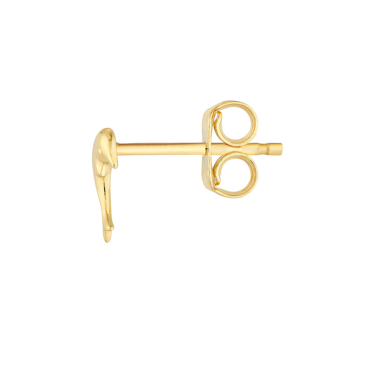 14K Yellow Gold Dolphin Stud Earrings