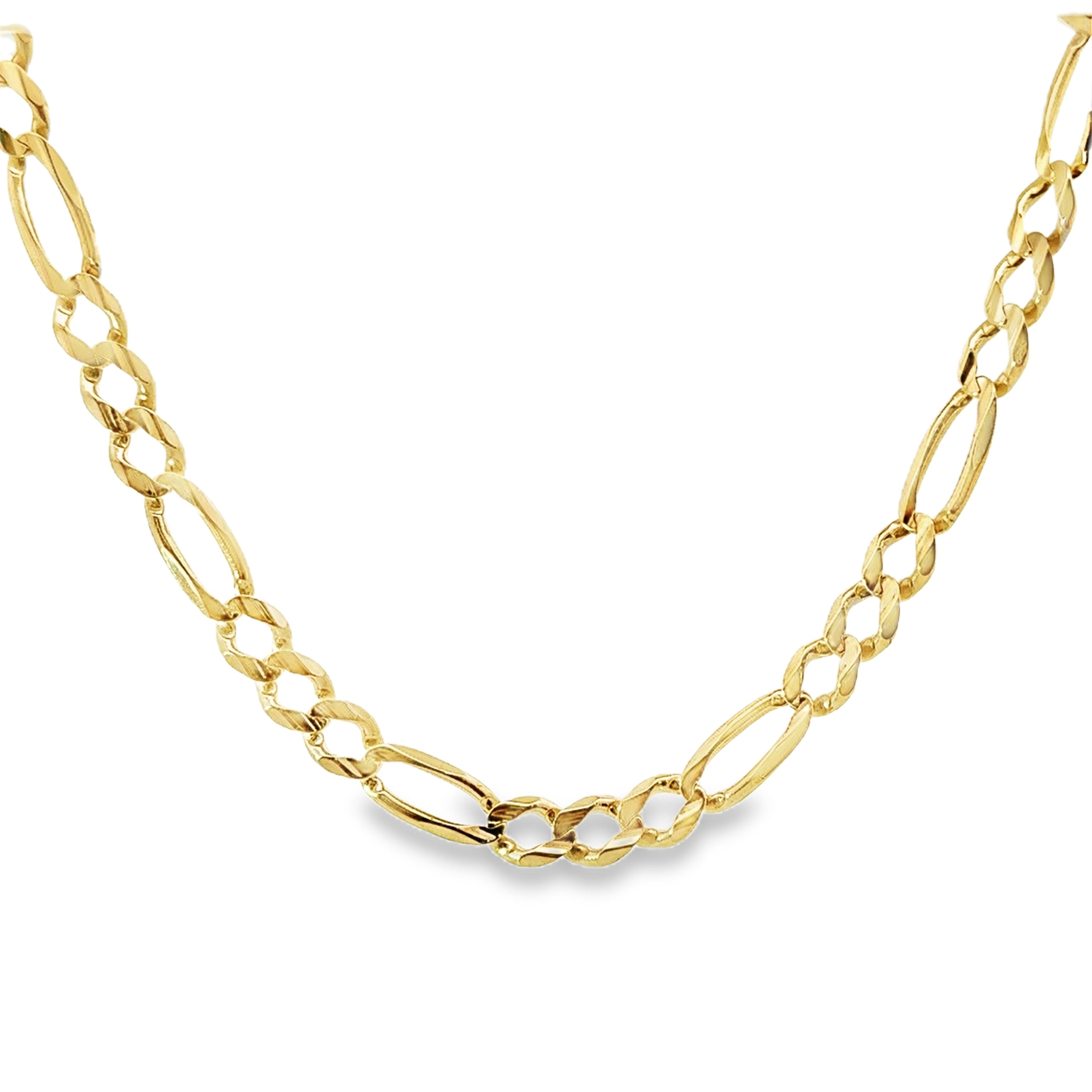 Estate 14K Yellow Gold 20" 7MM Solid Figaro Chain