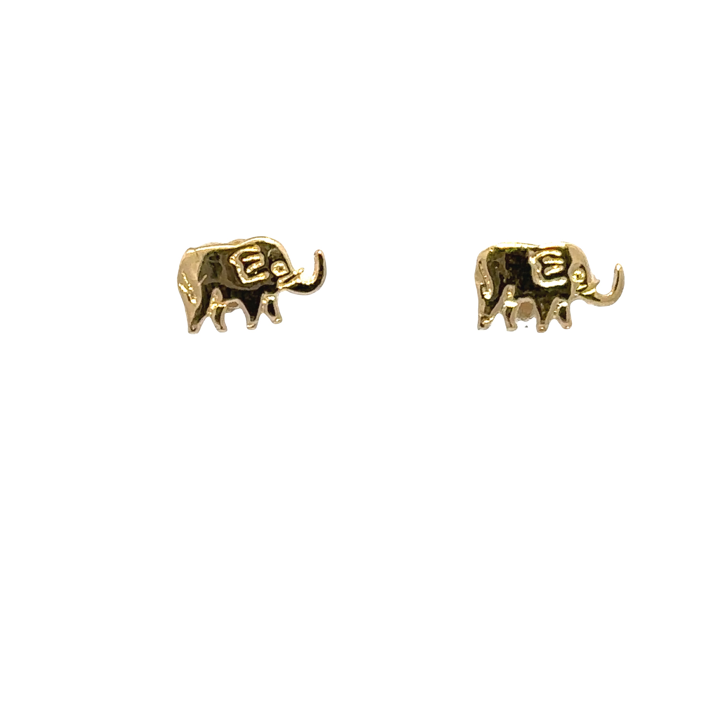 ELEPHANT STUDS ON WHITE BACKGROUND