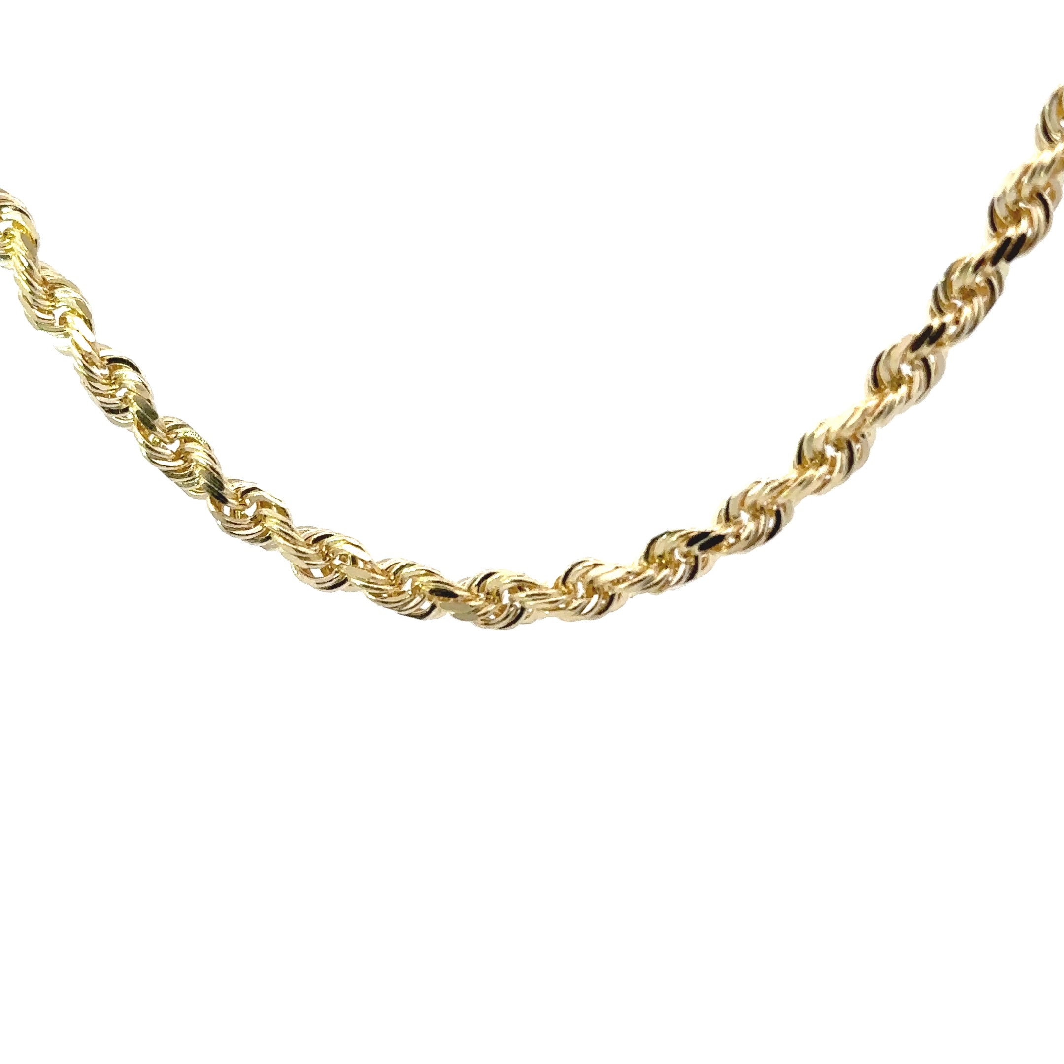 10K Yellow Gold 5.7mm Diamond Cut 22" Rope Chain
