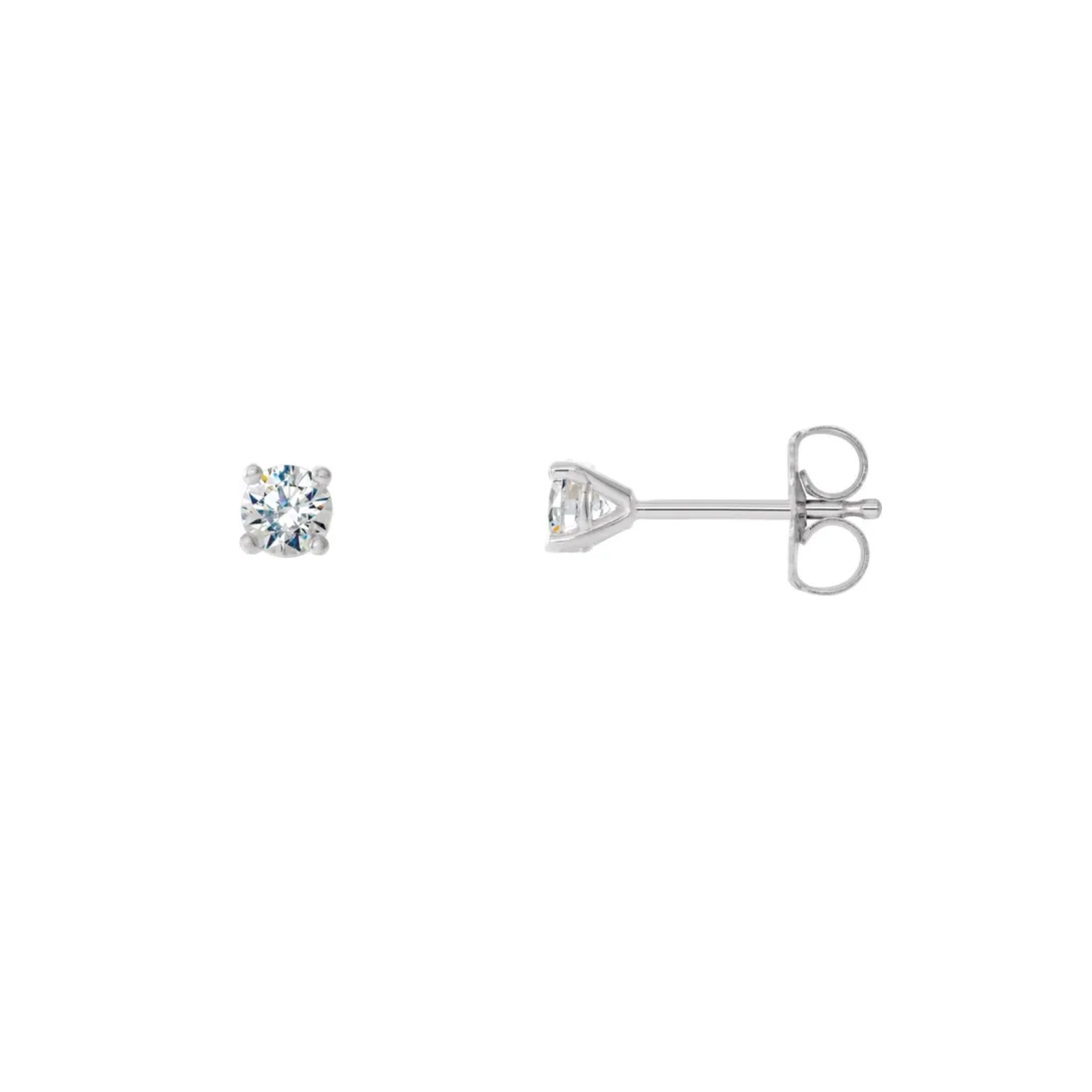 14K White Gold Martini-Set 0.50CTW. Lab-Grown Diamond Stud Earrings