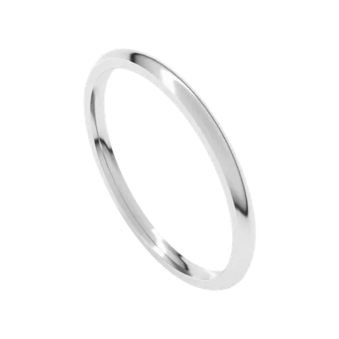 Estate Collection: 14K White Gold 1.4MM Plain Wedding Band