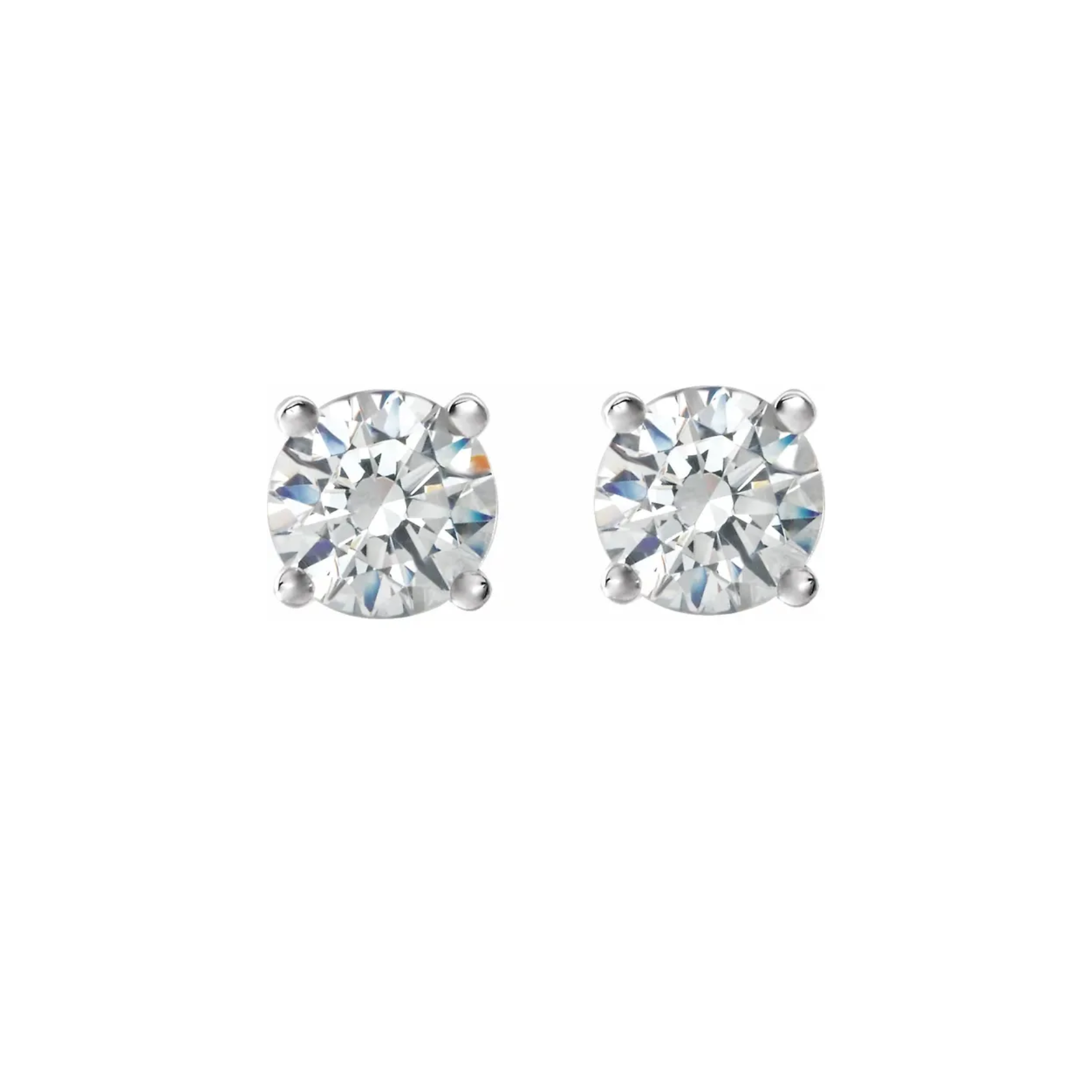 14K White Gold Martini-Set 0.50CTW. Lab-Grown Diamond Stud Earrings