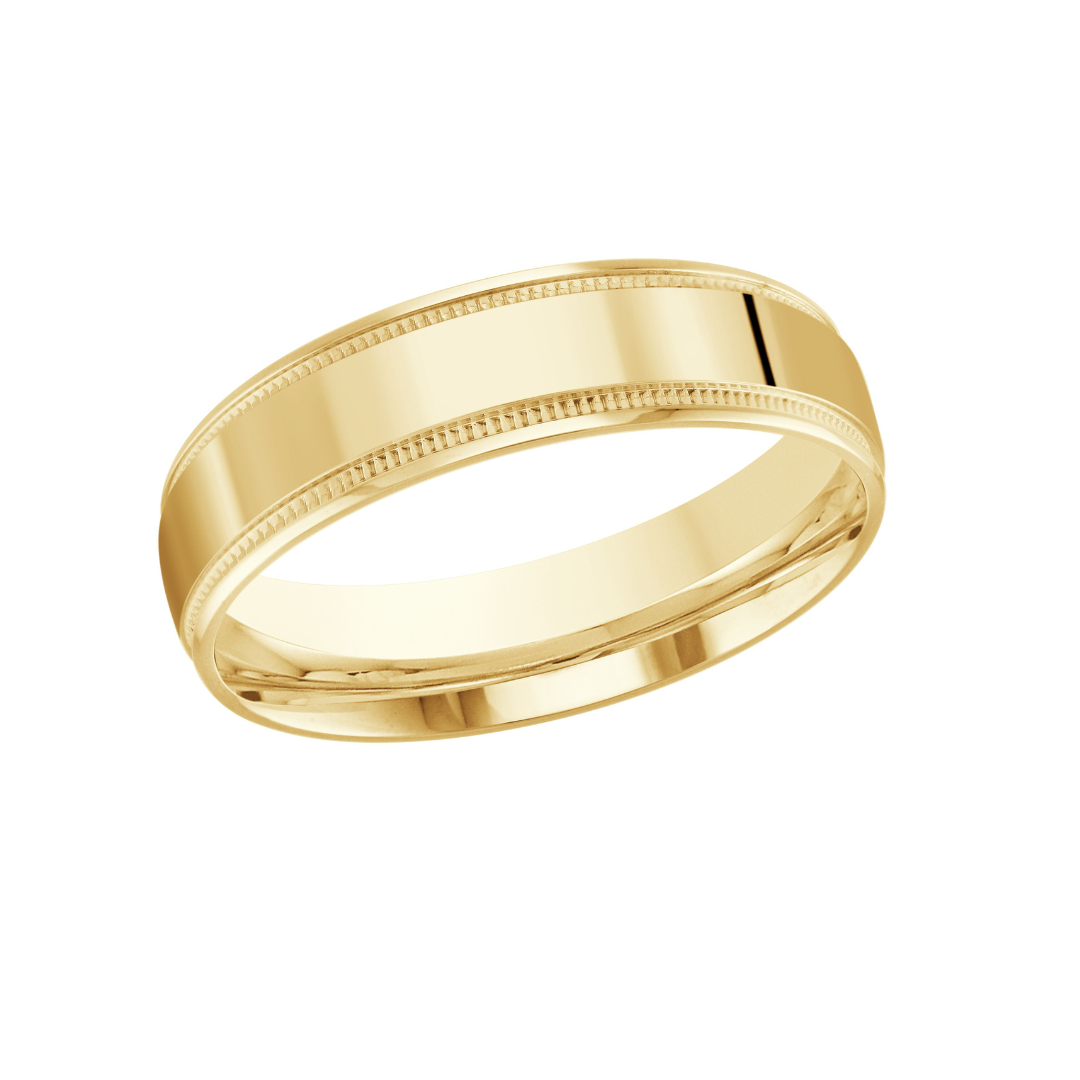 Estate  14K Yellow Gold 5.60MM Band with Step Edge