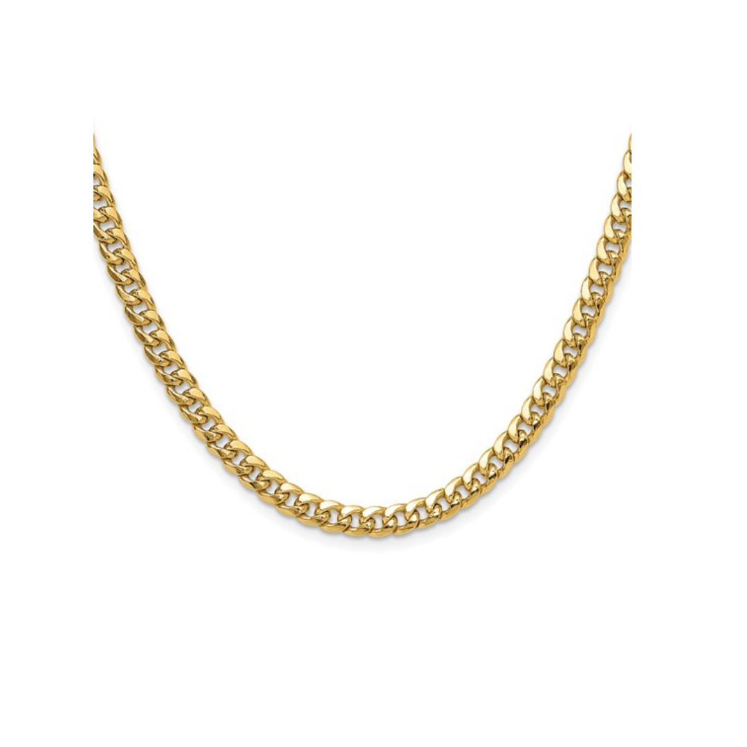 Estate  10K Yellow Gold 5MM 24" Miami Cuban Link Chain