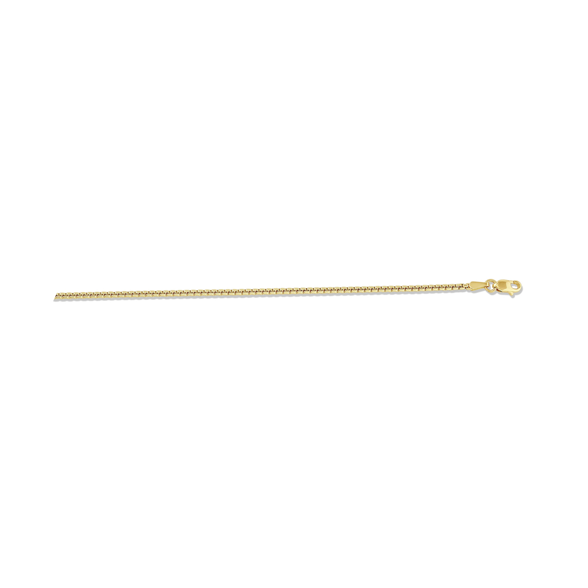 14K Yellow Gold 2.0MM 18" Semi Solid Round Box Chain