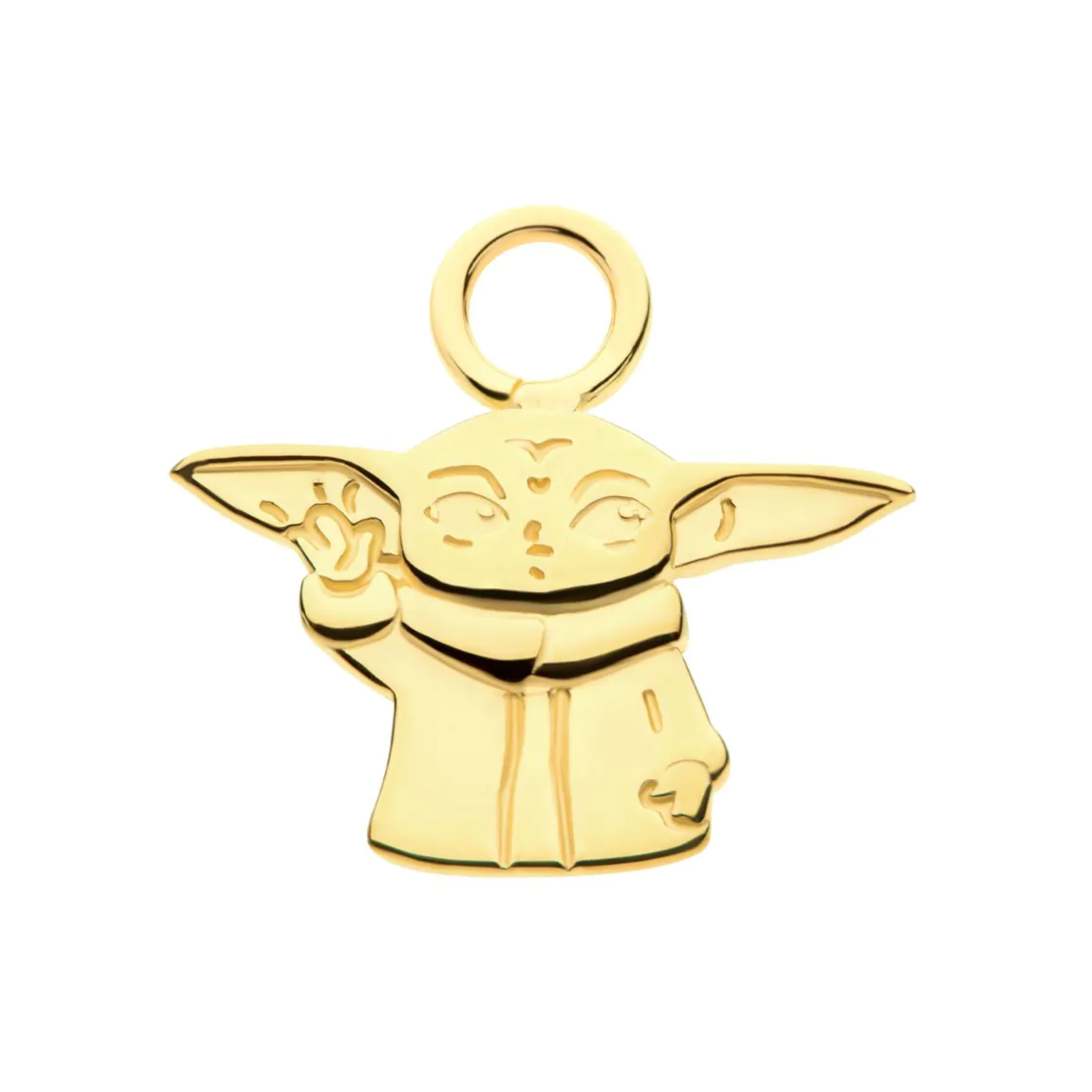 14K Yellow Gold Baby Yoda Charm
