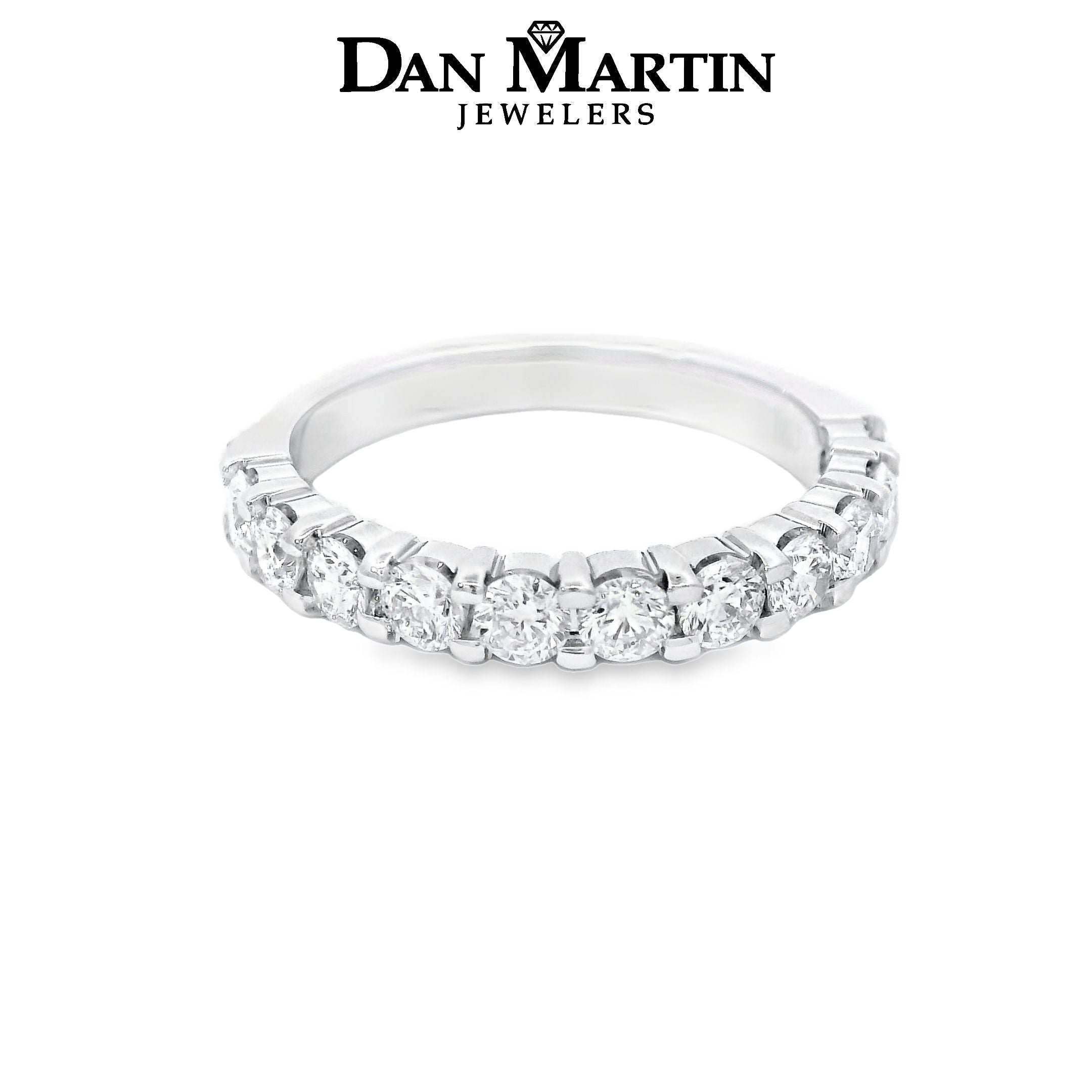 14K White Gold  1CTW. Lab-Grown Diamond Band