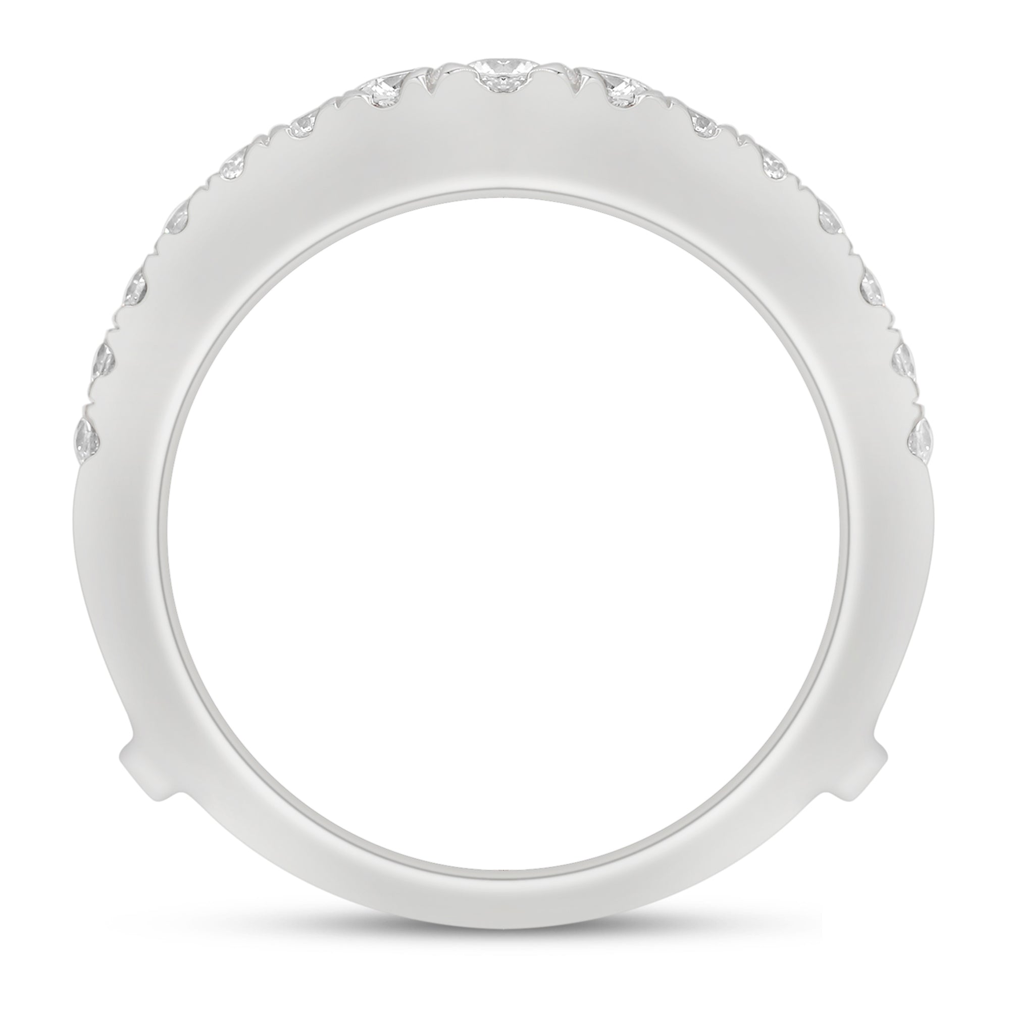 Alternate View 14K White Gold 1CTW Lab-Grown Diamond Contour Ring Guard