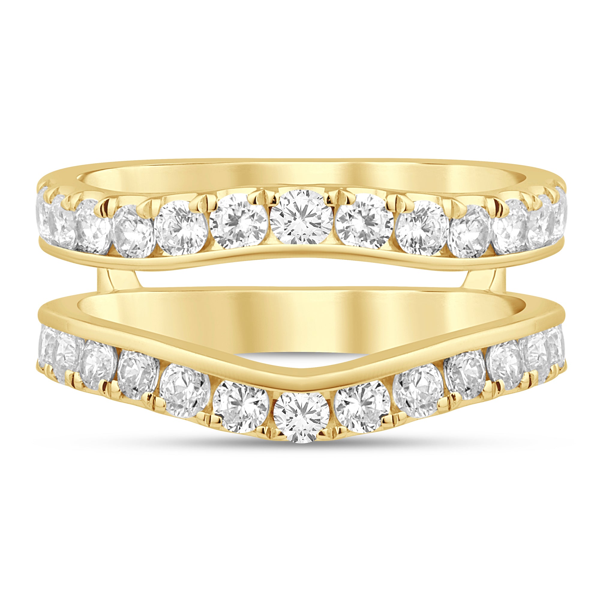 14K Yellow Gold 1CTW. Lab-Grown Diamond Ring Enhancer