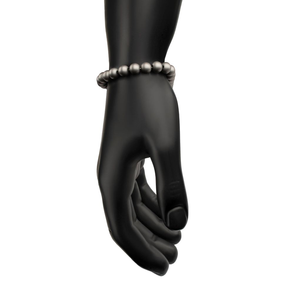 INOX Matte Finish Stainless Steel 8MM Bead Bracelet