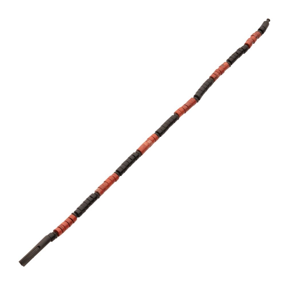 Length View Inox Inferno (Red Jasper / Onyx) Heishi Bead Bracelet